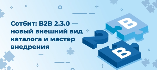 Сотбит: B2B 2.3.0 — новый внешний вид каталога и мастер внедрения